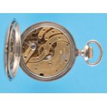 Patek, Philippe & Cie, Genève, No. 142017, silver pocket watch with sprung cover, smooth case with g