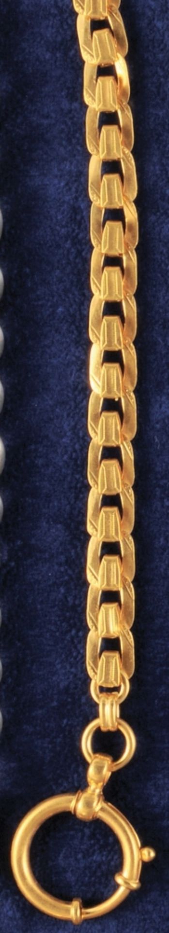 Pocket watch chain, gold-plated