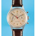 Holdermann & Sohn, Tübingen, "Starcompax" wristwatch with chronograph with 30-minute counter and or
