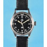 Omega Military wristwatch with British emblem and center seconds, reference 2777-1 SC, cal. 283,