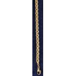 Golden pocket watch chain, 14 ct.