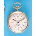 Chronometre Cortebert Anti-Magnetique, Railwayman Nickel pocket watch with center seconds, smooth ca