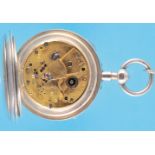 A large, heavy silver pocket watch with chronometer escapement and 1/8 repeater, sign. Parkinson Lon