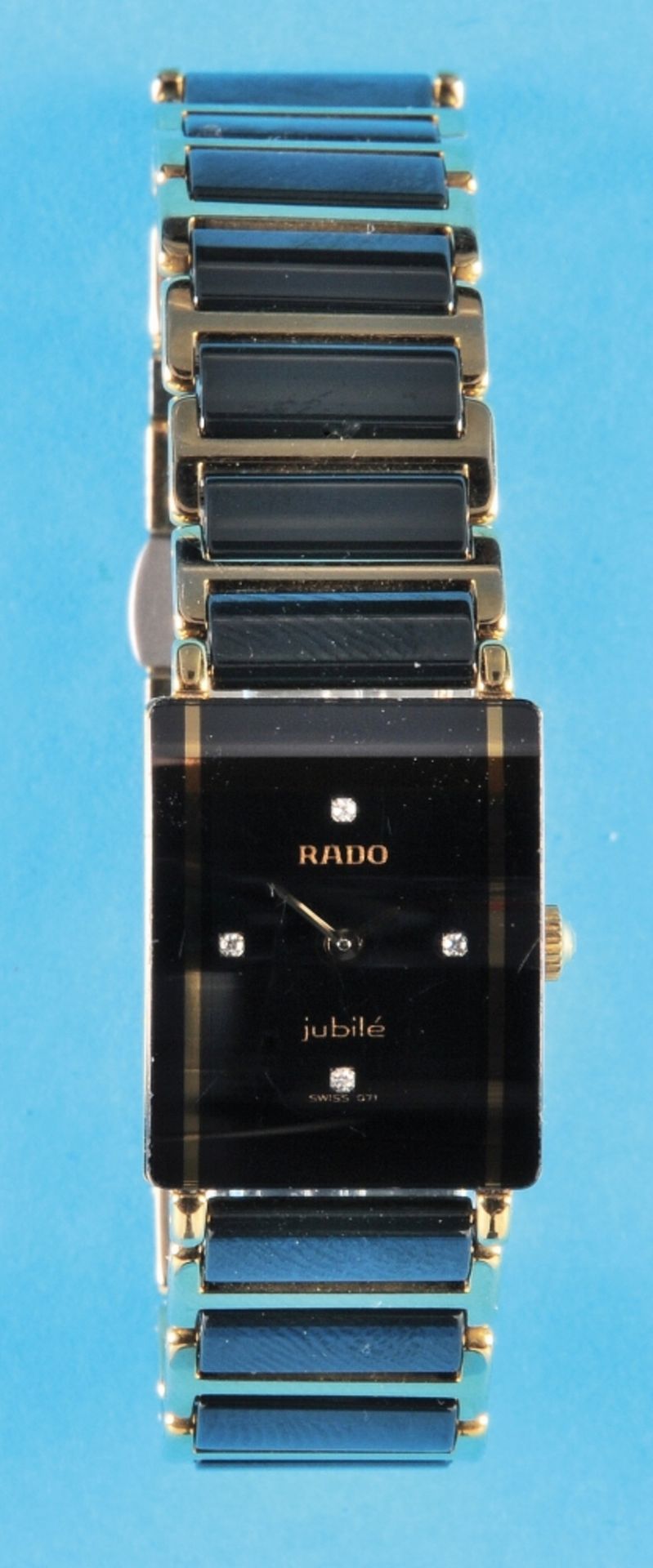 Rado Diastar Jubilé ceramic ladies' quartz wristwatch with 4 gemstones as hour indicators