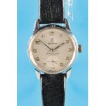 Candino wristwatch with Wehrmacht movement, cal. Unitas 6325, 1950s, housing with steel screw back,