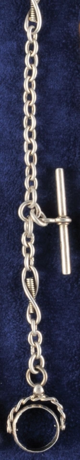 Silver pocket watch chain, chain links and fantasy links,