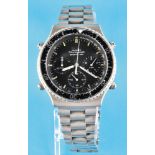 Seiko Quartz Chronograph Sports 100, steel case with rotating bezel and screw back, reference 7A28-