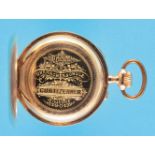 Deutsche Uhrmacherschule Glashütte, Curt Zenner 1901, gold pocket watch in 1A quality with monogram