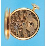 Chronometre Jules Jürgensen, Copenhagen, Den(mark), (1837-1894), fine gold pocket watch with sprung
