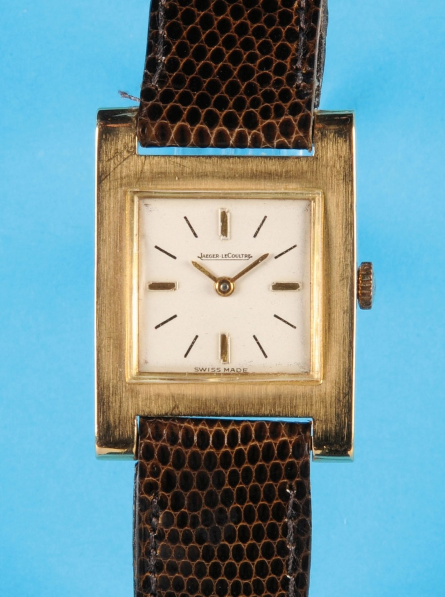 Jaeger-LeCoultre 4-Sided Flat 18ct. Gold Ladies Wristwatch, Cal. FHF 34, ca. 1960,