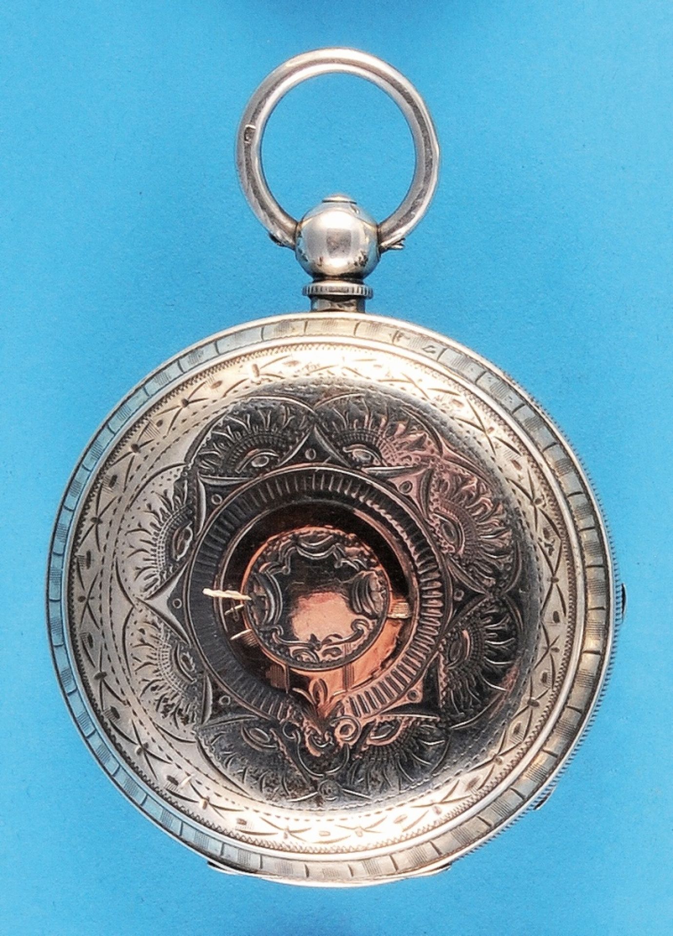 British Watch Co. Ltd, London (Baillie p. 40) circa 1843, very large silver pocket watch engraved on - Image 2 of 2