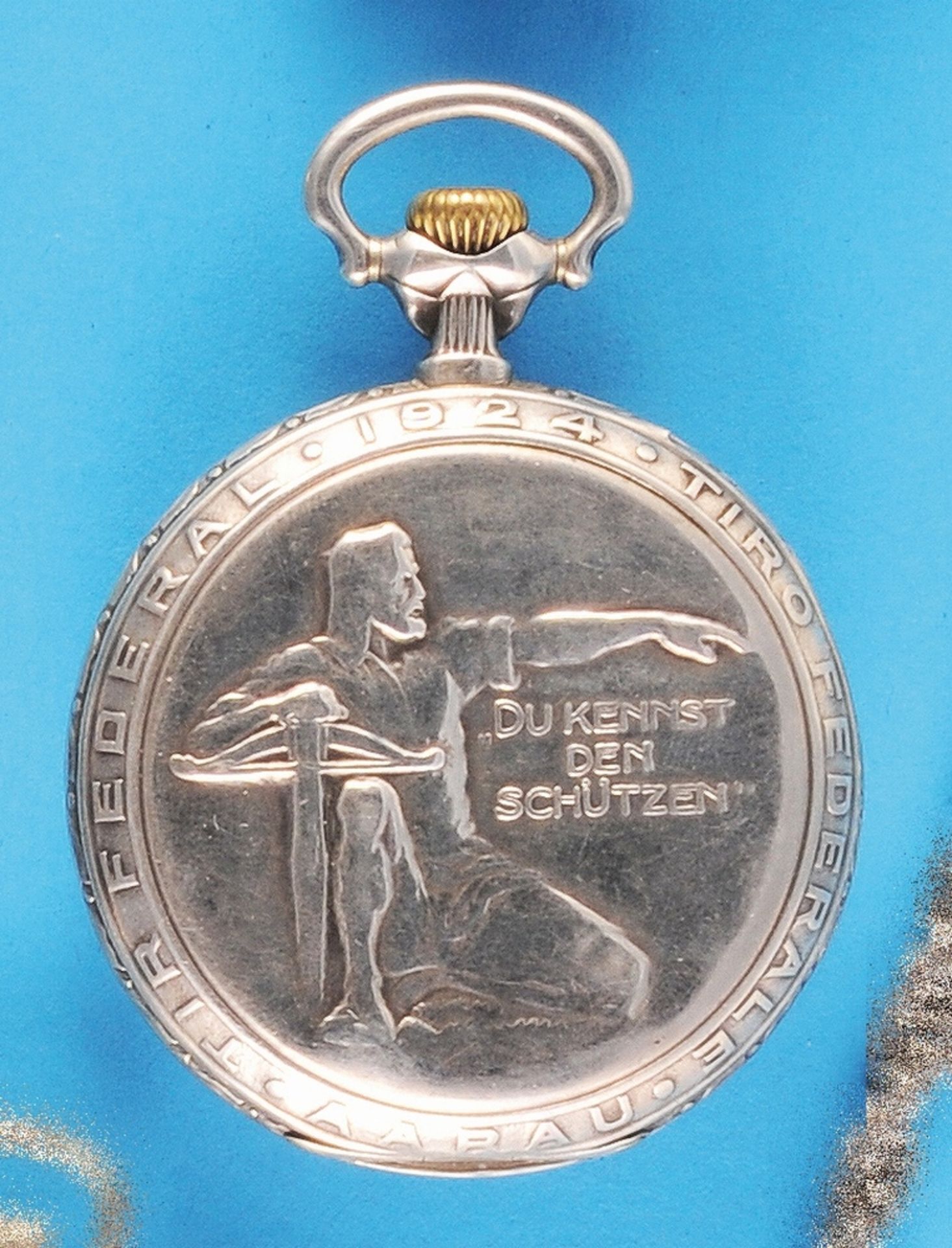 Zenith - Marksman's watch with relief depiction of a crossbowman and inscription "You know the marks - Bild 2 aus 2