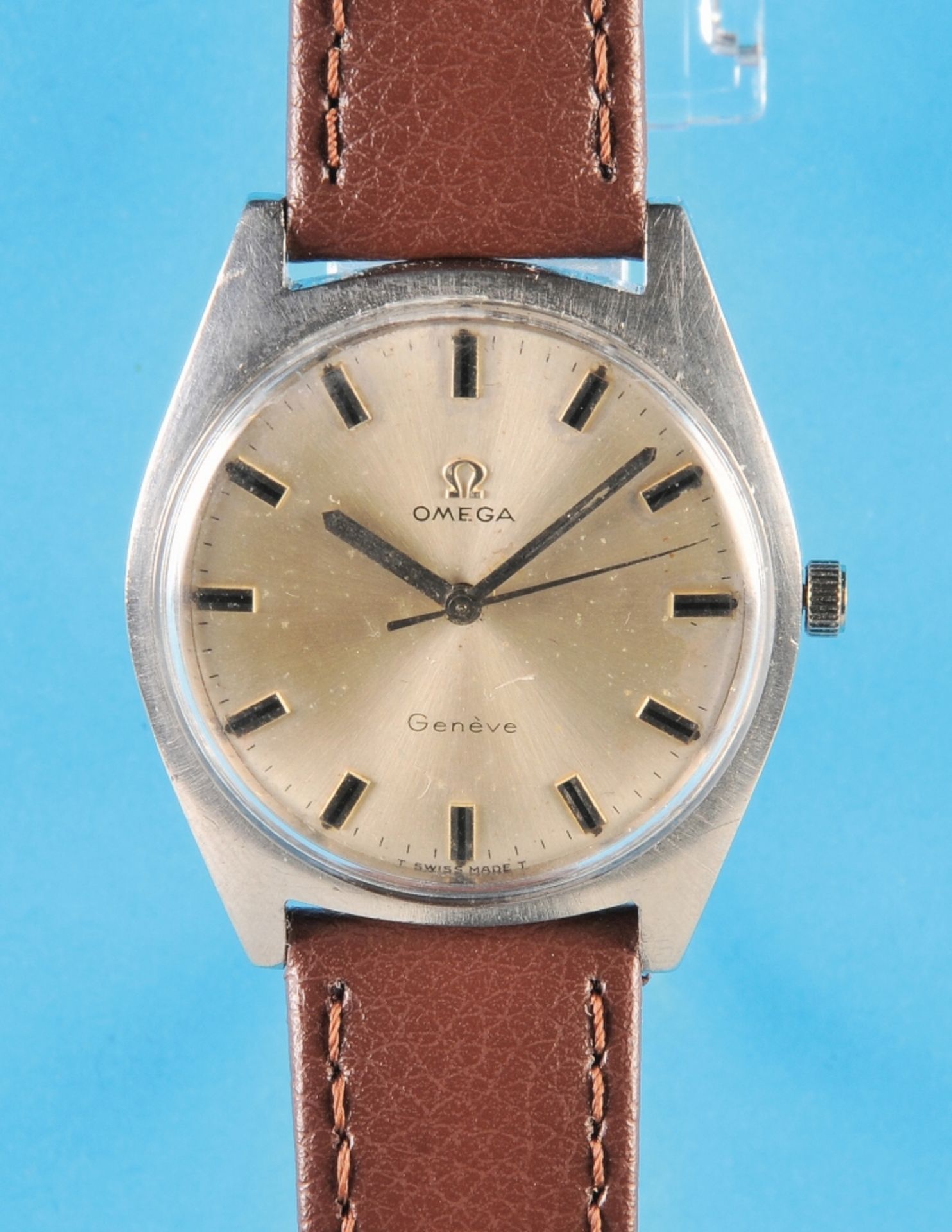 Omega wristwatch with center seconds, reference 135.041, cal. 601, circa 1970,