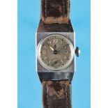 UROFA, rectangular wristwatch, metal case (Kollmar & Jourdan, Pforzheim) with stainless steel back,