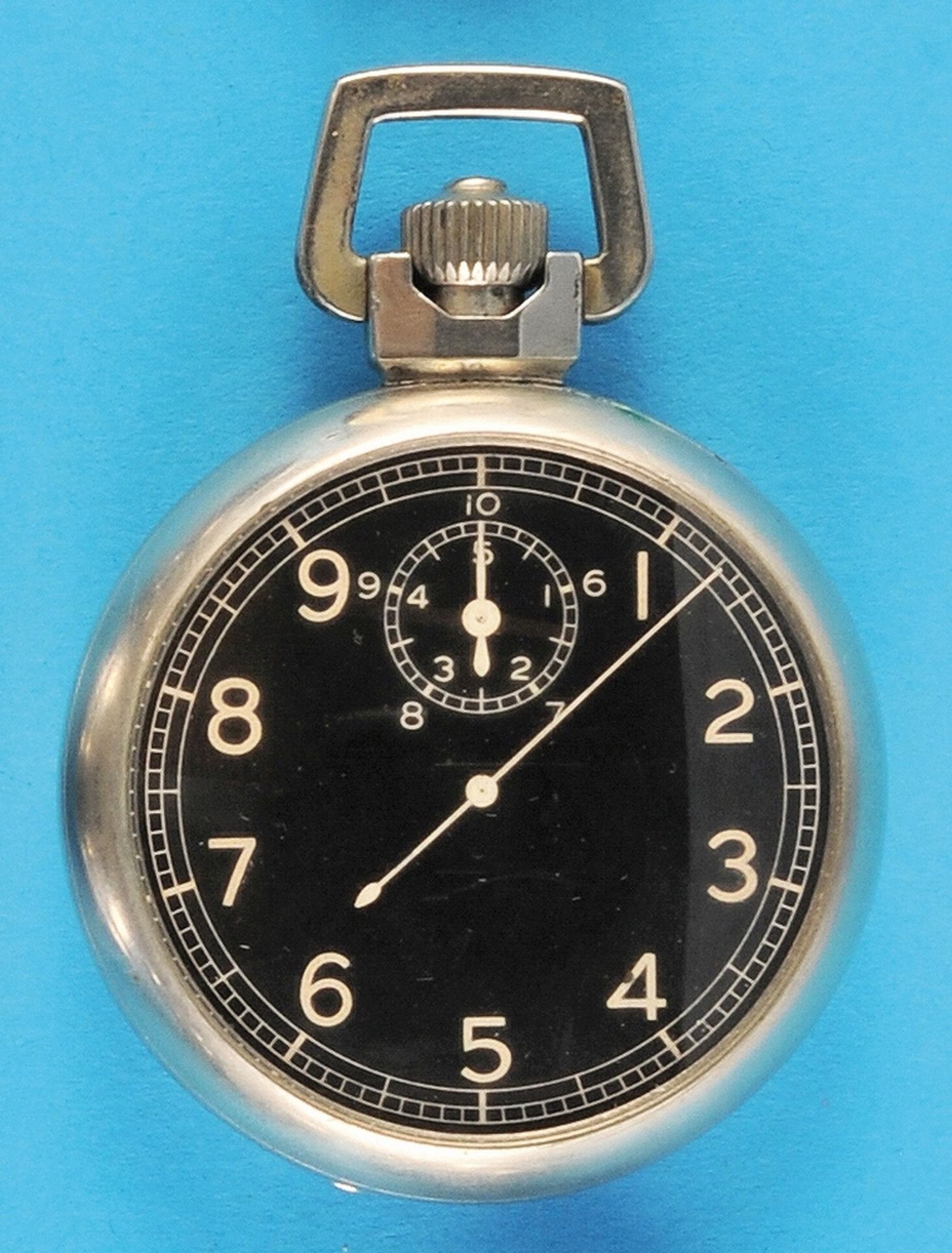 Elgin Natl. Watch Co., USA, rare 1/10 second stopwatch with 5-minute counter, smooth case with inner