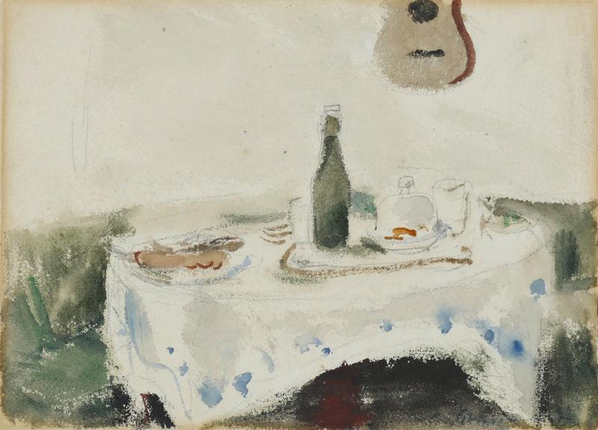 Schwimmer, Max - (Gedeckter Tisch mit Gitarre)