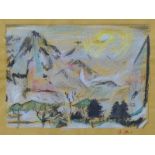 Klein, Otto - (Sonnige Gebirgslandschaft)