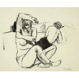 Jüchser, Hans - (Zwei Frauen in den Dünen)