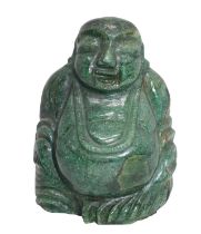 Green hard stone Buddha