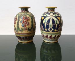 Ancient pair of majolica vases, Morocco, 20th century