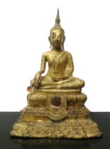 Ancient gilt bronze Buddha