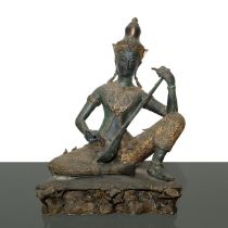 Bronze statue depicting the Thai Prince Phra Aphai Mani