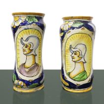 Pair of albarelli, Bottega Celestino di Bartolo, Caltagirone, nineteenth century