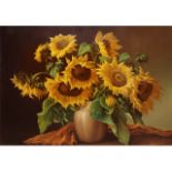 Piotr Topolski (Varsavia 1960) - Vase with sunflowers