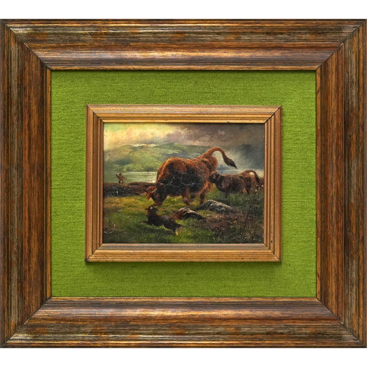 Country scene with Scottish cattle, 1840 - Image 2 of 4