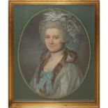 Portrait of elegant woman, 18th century