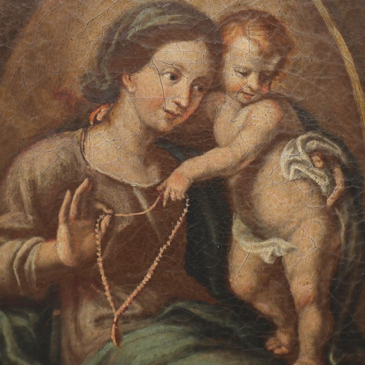 Madonna of the necklace with Child, Late 17th century - Image 3 of 4