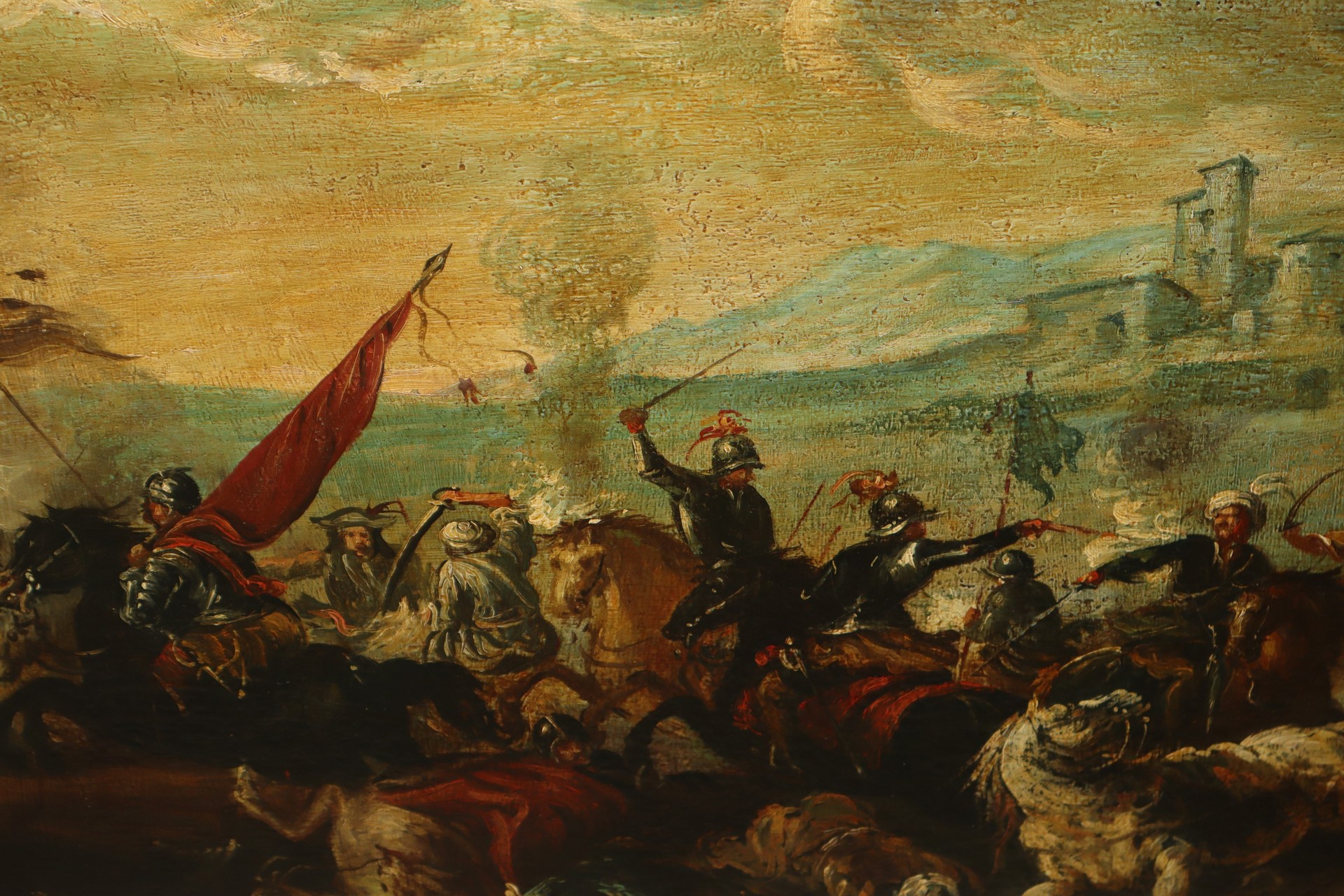 Jacques Courtois Il Borgognone (allegedly by) (Saint Hippolyte 1621) - Clash between knights - Image 3 of 4