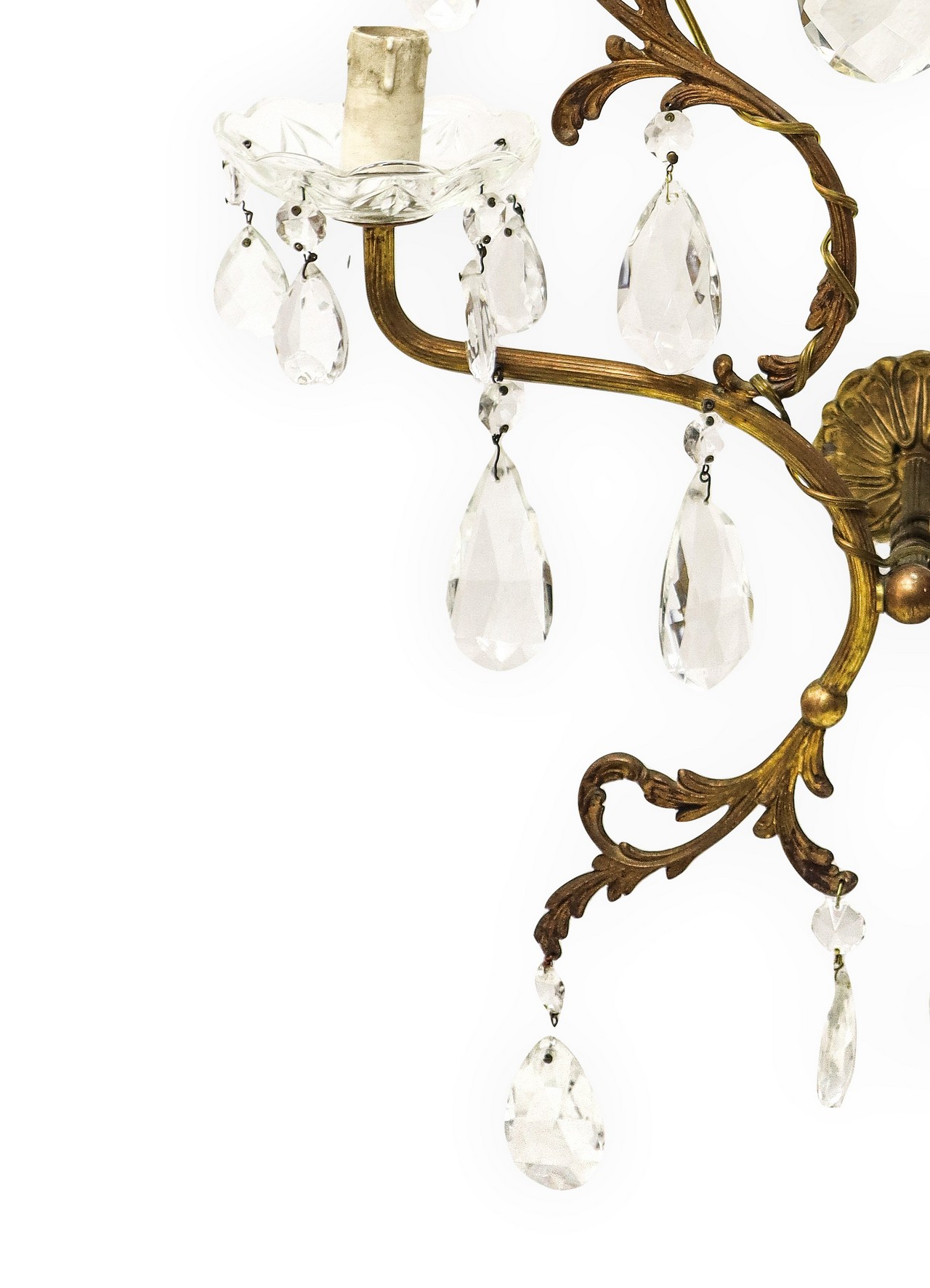 Pair of 5-light wall sconces, 20th century - Image 3 of 3