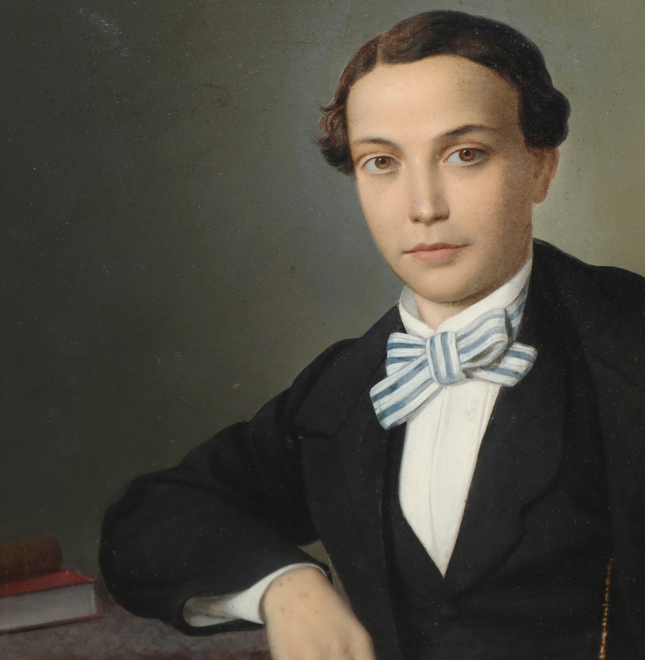 Giuseppe Patania (Palermo 1780-Palermo 1852) - Portrait of a young man, 1850 - Image 3 of 4