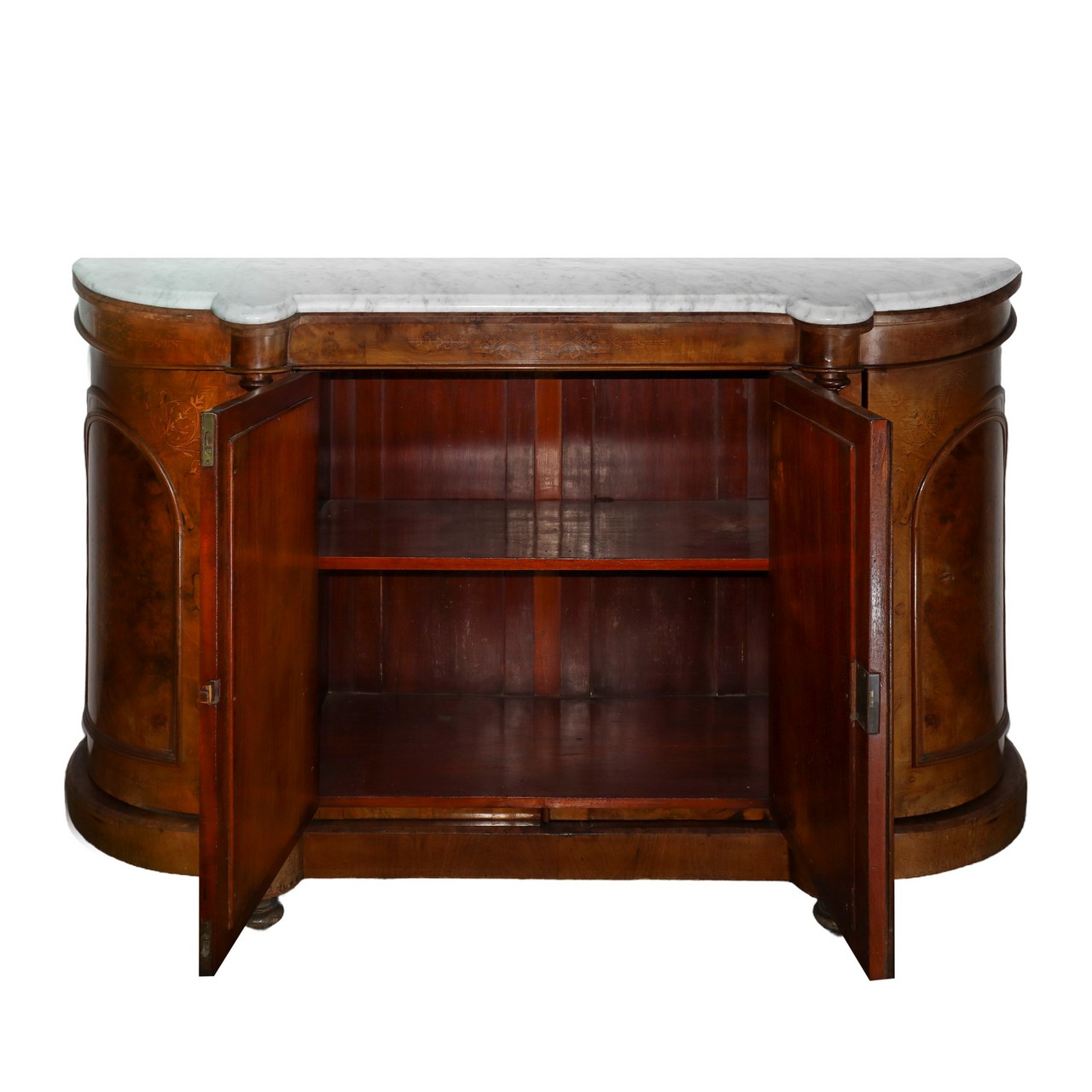 Etagère cabinet in walnut root, 19th century - Image 3 of 5