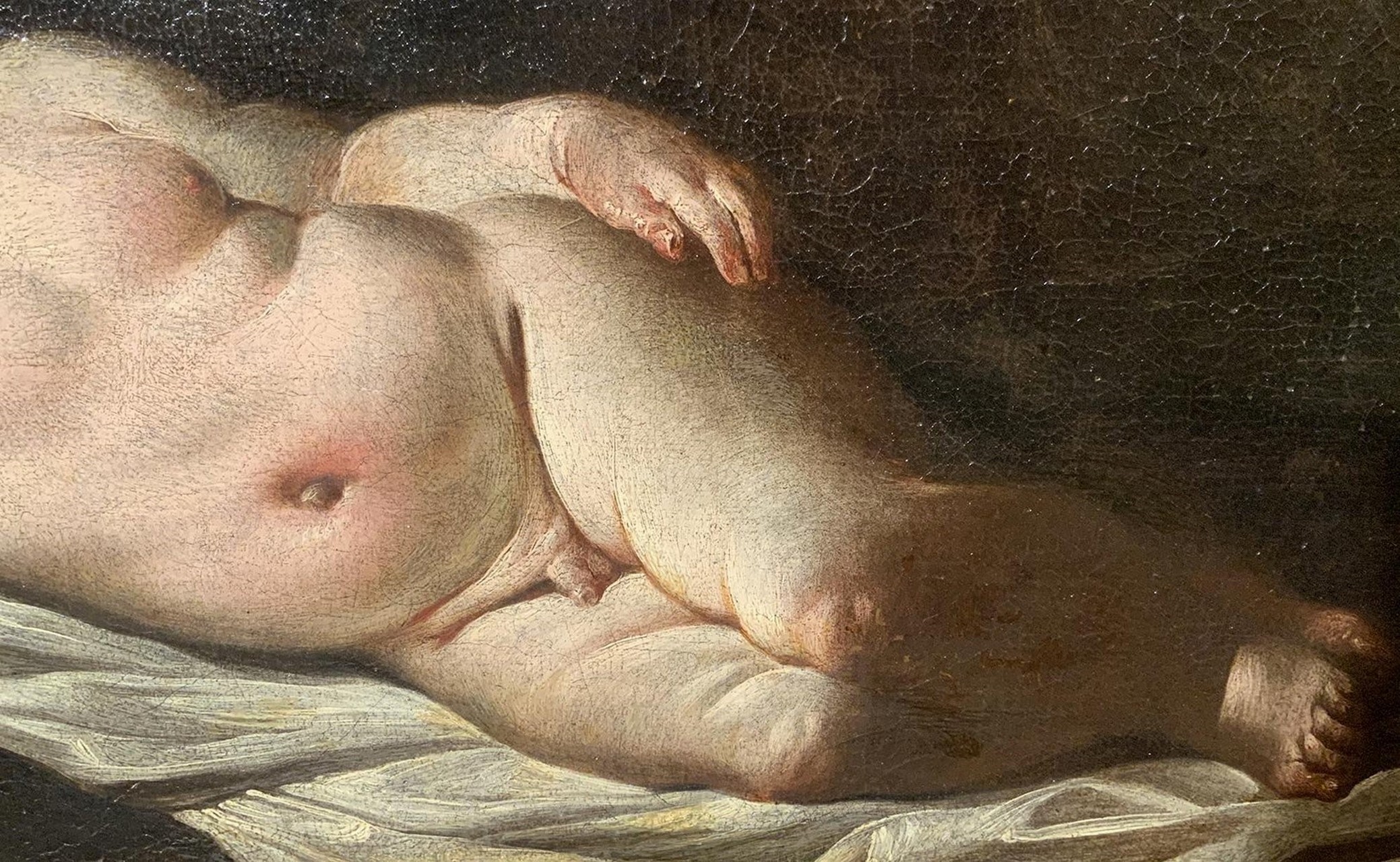 Luigi Miradori il Genovesino (allegedly by) (Genova 1605 circa-Cremona 1656 circa) - Sleeping baby - Bild 3 aus 6