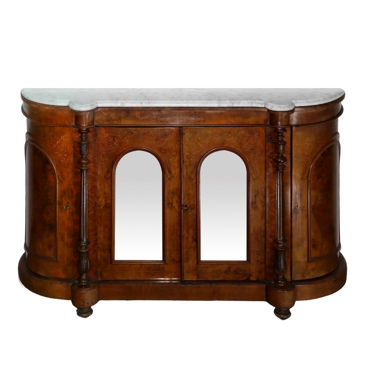 Etagère cabinet in walnut root, 19th century - Image 5 of 5