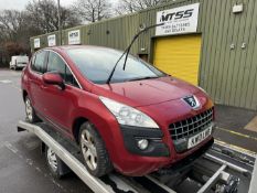 Non Runner 2010 Peugeot 3008 Hdi Sport, Engine Size: 1560cc, Date of First Registration: 05 August