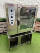 Rational Combimaster Combi Oven 400V Three Phase, Complete With Stainless Steel 14-Tier Mobile