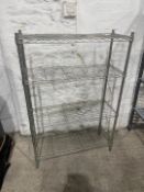 Trinity Stainless Steel 4-Tier Racking 910 x 360 x 1350mm, One Foot Missing From Lot