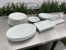 23no. Porcelain Plates Set Various Styles & Sizes