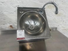 Basix Stainless Steel Single Hand Wash Basin 300 x 320 x 370mm