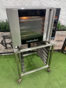 Blue Seal E31D4 Turbofan Convection Oven 230V Single Phase, Complete With Stainless Steel 6-Tier