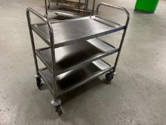 3-Tier Stainless Steel Mobile Serving Trolley 780 x 430 x 710mm