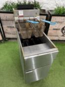 Chefsrange GF90 Stainless Steel Twin Basket Single Tank Commercial Gas Fryer 400 x 780 x 1200mm