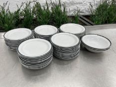 45no. Rayware Ceramics Plates Various Sizes, Complete With 3no. Bowls