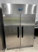 Polar Refrigeration G594-02, 2 Door Mobile Upright Stainless Steel Commercial Fridge 230V, 1350 x