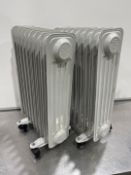 2no. Fine Elements HE1014 Mobile Oil Filled Radiators 220-240V