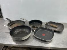5no. Various Frying Pans as Lotted
