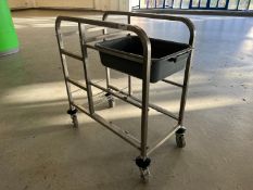 Vogue Stainless Steel Mobile Dishwasher Trolley 800 x 440 x 900mm